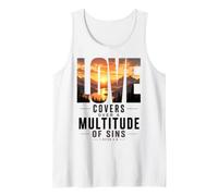 El Amor Cubre pecados Pedro 4 8 versículo bíblico Camiseta sin Mangas