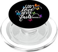 El Amor de Dios Nunca Falla - Arte Mariposa - Religioso PopSockets PopGrip para MagSafe