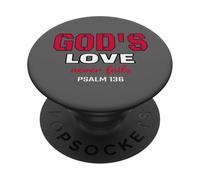 El Amor de Dios Nunca Falla Salmo 136 Versículo de la Biblia PopSockets PopGrip Adhesivo