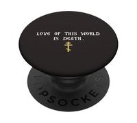 El Amor de Este Mundo es la Muerte Ortodoxia Cruz PopSockets PopGrip Adhesivo