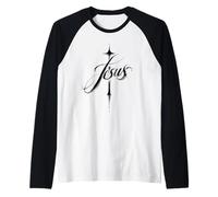 El Amor de Jesucristo Fe Cristiana Atemporal Camiseta Manga Raglan