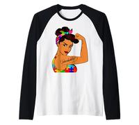 El Amor de la Madre Autista apoya la Esperanza e inspira a los jóvenes autistas Camiseta Manga Raglan