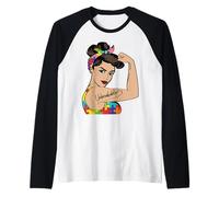 El Amor de la Madre Autista apoya la Esperanza e inspira a los jóvenes autistas Camiseta Manga Raglan