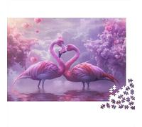El Amor de los flamencos Puzzle 1000 Piezas De Cartón Grueso Conjunto De Rompecabezas Anti Estrés Adultos para Actividad Fuzzle Después De La Escuela como Regalo Original 70x50cm/1000pcs