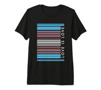 El Amor es Amor Trans Barcode LGBT Justicia Social Derechos Humanos Camiseta Premium