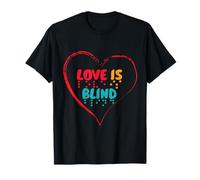 El amor es ciego Braille Conciencia de la ceguera con discapacidad visual Camiseta