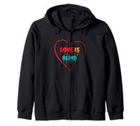El amor es ciego Braille Conciencia de la ceguera con discapacidad visual Sudadera con Capucha