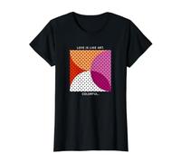 El Amor es como el Arte - Colorido - LGBTQ Lesbian Pride Camiseta gráfica económica, Mujer, Negro, L