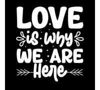 El amor es la razón por la que estamos aquí Calcomanías de pared de PVC 67.2x74.7cm No daña la superficie de la pared Blanco