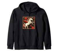 El amor es mágico con este divertido traje de unicornio de San Valentín Sudadera con Capucha