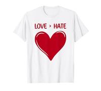 El Amor es más Grande Que el Odio Corazón Bonito Dulce Camiseta