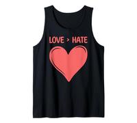 El Amor es más Grande Que el Odio Corazón Bonito Dulce Camiseta sin Mangas