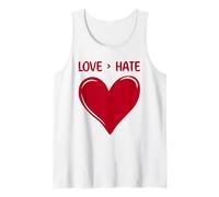 El Amor es más Grande Que el Odio Corazón Bonito Dulce Camiseta sin Mangas