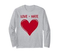 El Amor es más Grande Que el Odio Corazón Bonito Dulce Manga Larga