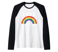 ¡¡¡El Amor es para Todos!!! Diseño del Arco Iris LGBTQ Camiseta Manga Raglan