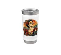 El amor es para todos, orgullo, igualdad y orgullo LGBTQ, diseño de arcoíris Vaso térmico de acero inoxidable de doble pared