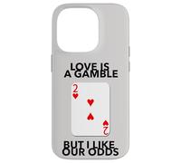 El Amor es una Apuesta Pero me Gustan Nuestras probabilidades Aniversario Boda Carcasa para iPhone 14 Pro