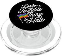El amor es una cosa terrible odiar la bandera del orgullo gay aliado LGBTQ PopSockets PopGrip para MagSafe