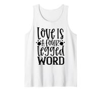 El Amor es una Palabra de Cuatro Patas para los Amantes de los Perros y Las Mascotas Camiseta sin Mangas