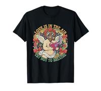 El Amor está en el Aire Trate de no respirarlo Cupido Anti Valentine Camiseta