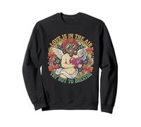 El Amor está en el Aire Trate de no respirarlo Cupido Anti Valentine Sudadera