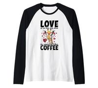El Amor está en el Aire y huele a café Camiseta Manga Raglan