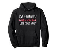 El Amor está en Todas Partes, Pero también la Gripe Lávese Las Manos Enfermera Sudadera con Capucha