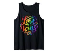 El Amor GANA el Orgullo Gay LGBTQ Igualdad Aliado Rainbow Camiseta sin Mangas