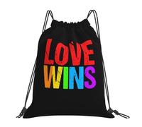 El Amor Gana La Bandera Del Orgullo Lgbt Mujer Hombre Mochila Con Cordón Con Cordón Bolsa De Gimnasio Impermeable Bolsa De Deporte Para Senderismo Fútbol Playa