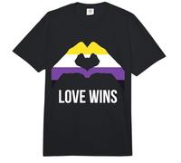 El Amor GANA la Bandera no binaria Comfort Colors Adult Heavyweight T-Shirt