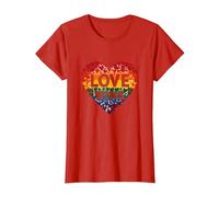 El Amor GANA la celebración LGBTQ del Orgullo del corazón del Arco Iris Camiseta, Mujer, Rojo, XL