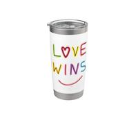 El amor gana Vaso térmico de acero inoxidable de doble pared