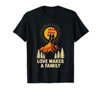 El amor lésbico hace una bandera sáfica familiar LGBTQ+ Camiseta