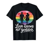 El amor no conoce género LGBTQ Rainbow Camiseta