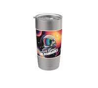 El amor no conoce límites Rainbow Astronauta Gay Espacio Misión Vaso térmico de acero inoxidable de doble pared