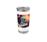 El amor no conoce límites Rainbow Astronauta Gay Espacio Misión Vaso térmico de acero inoxidable de doble pared