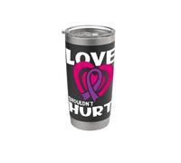 El amor no debería herir el abuso narcisista Violencia doméstica Vaso térmico de acero inoxidable de doble pared