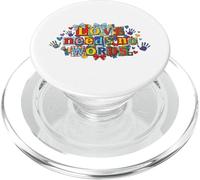 El Amor no Necesita Palabras Concienciación sobre el Autismo Puzzle Art PopSockets PopGrip para MagSafe