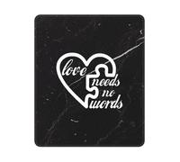 El Amor No Necesita Palabras Concientización sobre El Autismo Mouse Pad Duradero Mousepad Lavable Alfombrilla De Ratón para Oficina Hogar Ordenador 25X30Cm