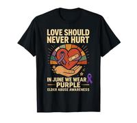 El amor nunca debería doler - Concientización sobre el abuso de ancianos Vintage Camiseta