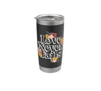 El amor nunca deja de ser Vaso térmico de acero inoxidable de doble pared