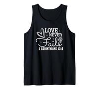El Amor Nunca Falla - Cita Inspiradora de Fe Camiseta sin Mangas