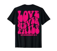 El Amor Nunca Falla, Texto Lindo Corintios versículo de la Biblia Camiseta