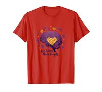 El Amor Nunca Olvida Cerebro Corazón Conciencia de Alzheimer Camiseta, Hombre, Rojo, XXL