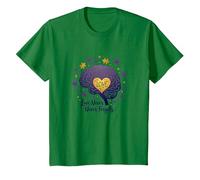 El Amor Nunca Olvida Cerebro Corazón Conciencia de Alzheimer Camiseta, Niños, Verde Kelly, 6 años
