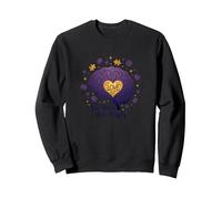 El Amor Nunca Olvida Cerebro Corazón Conciencia de Alzheimer Sudadera, Unisex para Adultos, Negro, XL