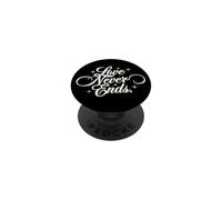 El Amor Nunca Termina - Tipografía de Lujo Blanca Elegante Celestial PopSockets PopGrip Adhesivo