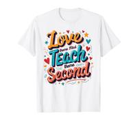 El Amor Primero enseña el Agradecimiento al Segundo educador Camiseta gráfica económica