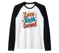 El Amor Primero enseña el Agradecimiento al Segundo educador Camiseta Manga Raglan