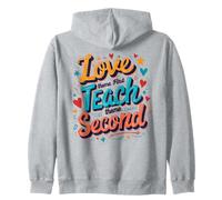 El Amor Primero enseña el Agradecimiento al Segundo educador Sudadera con Capucha